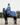 EQUIDRY Evolution Lux children's Warm Waterproof Winter Horse Riding Coat Thick Fleece Lining with Faux Fur Trim Hood being shown in steel blue on horse