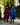 EQUIDRY waterproof horse riding raincoat thin fleece pro ride reflective kids plum and steel blue children's jackets both walking front full view