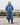 EQUIDRY waterproof horse riding raincoat All Rounder Original thick fleece Women's steel blue full view lifestyle