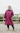 EQUIDRY Evolution Lux Women's Warm Waterproof Winter Horse Riding Coat Thick Fleece Lining with Faux Fur Trim Hood plum rider in arena