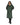 EQUIDRY women's long waterproof horse riding coat in black forest green/cream studio front coat closed