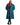 EQUIDRY women's long waterproof horse riding coat in Teal/Peacock Pink