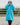 EQUIDRY Evolution Lux Women's Warm Waterproof Winter Horse Riding Coat Thick Fleece Lining with Faux Fur Trim Hood in turquoise rider stood with hood up