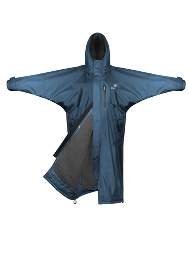 Evolution Children's | Thick Fleece | Fixed Hood | Steel Blue/Grey - EQUIDRY