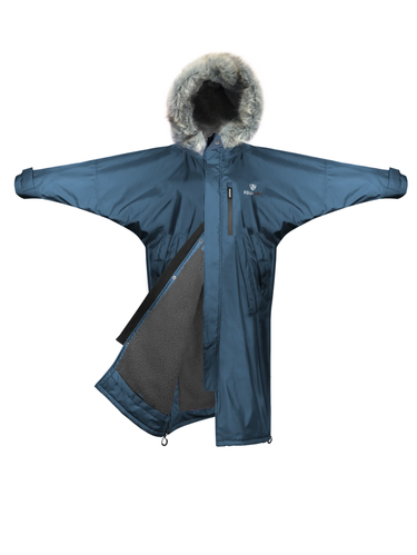 Evolution Children's | Thick Fleece | Fur Hood | Steel Blue - EQUIDRY