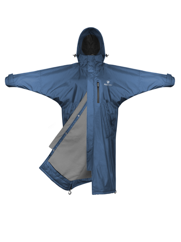 Evolution Children's | Thin Fleece | Stowaway Hood | Steel Blue/Grey - EQUIDRY