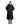 EQUIDRY women's long waterproof horse riding coat in Black/Lilac front full view studio
