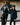 EQUIDRY women's waterproof short blouson style horse riding jacket in black/black with horse on yard