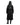 EQUIDRY women's thin fleece long waterproof horse riding coat in black/black hood up back studio