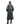 EQUIDRY women's thin fleece long waterproof horse riding coat in charcoal studio hood up behind
