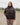 Talia equestrian riding jacket insulated puffer, front view | Brown
