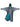 EQUIDRY women's long waterproof horse riding coat in charcoal/turquoise
