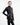 Children's Water Repellent Zip up Top | Black/Pink
