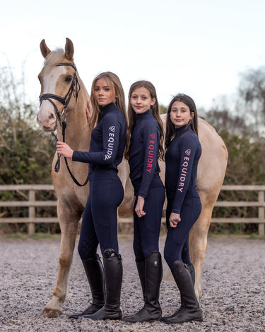 Children's Water Repellent Base Layer | Navy/Raspberry
