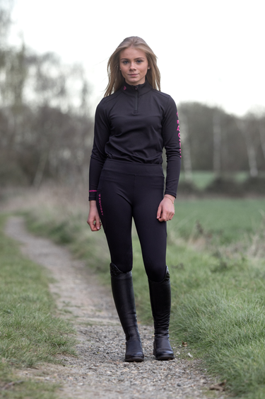 Water Repellent Leggings | Children's Black/Pink
