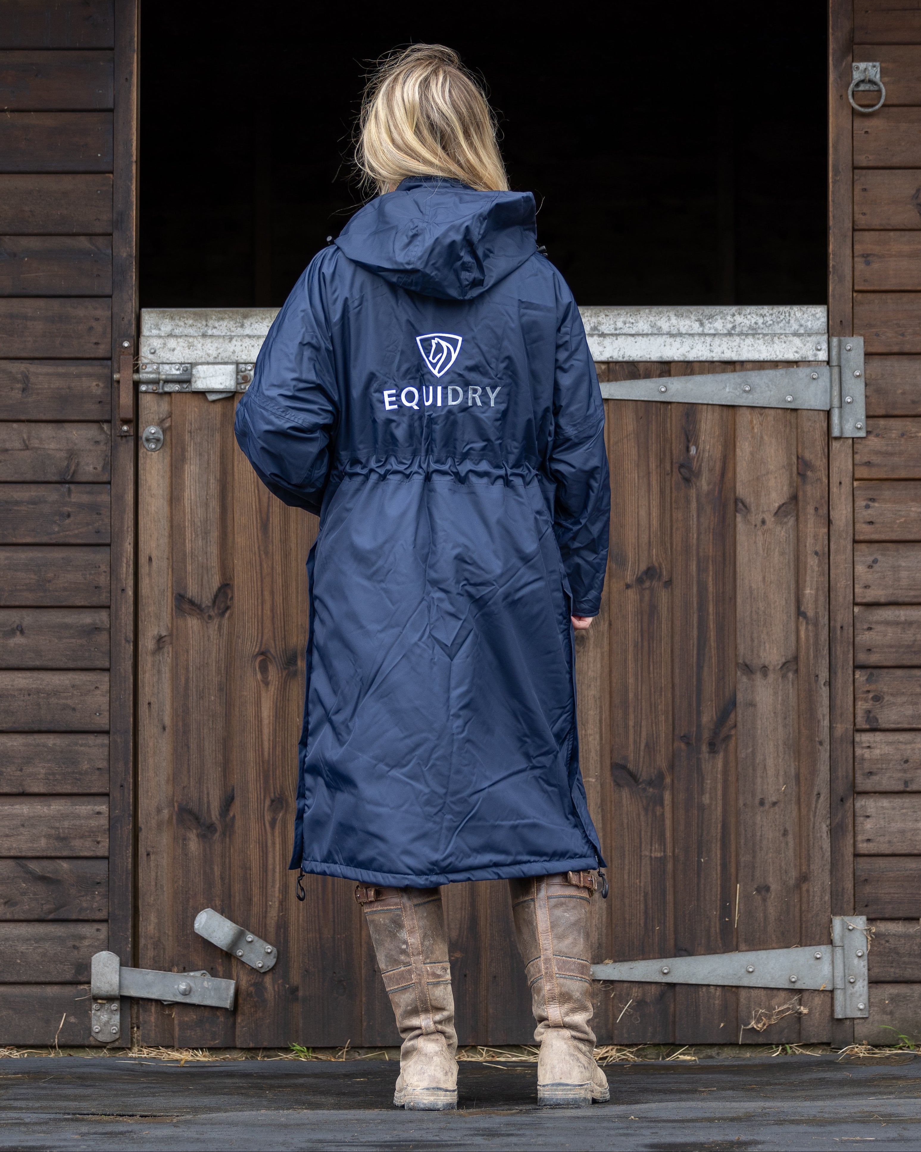 Equi Dry Robe EQUI DRY Lite | Women's Lightweight Horse Riding Rain Coat | Navy – EQUIDRY