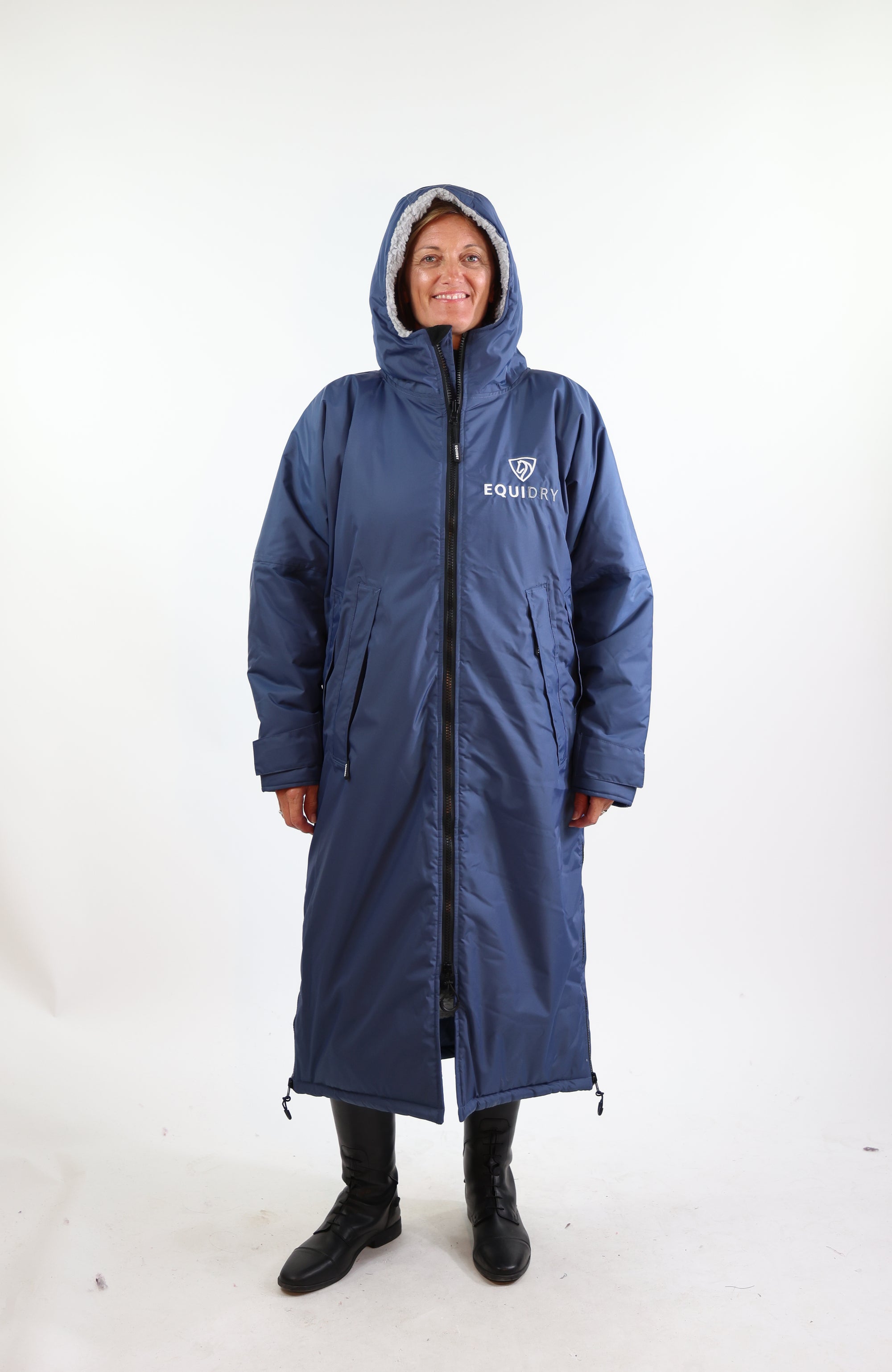 Evolution Women&#39;s | Thick Fleece | Fixed Hood | Steel Blue