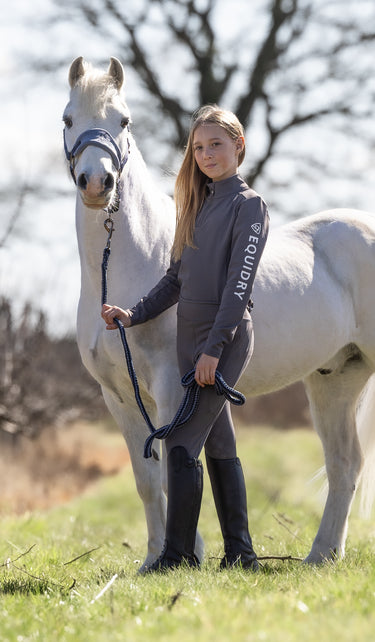 Children's Water Repellent Base Layer | Grey/White