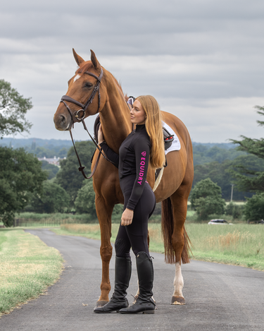 Women's Water Repellent Base Layer | Black/Pink