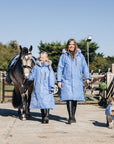 EQUIDRY Evolution Lux Women's Warm Waterproof Winter Horse Riding Coat Thick Fleece Lining with Faux Fur Trim Hood sky nelly blue GGG group picture 