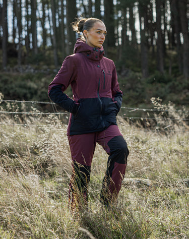 Freya Insulated Waterproof Riding Jacket | Women's | Burgundy / Black