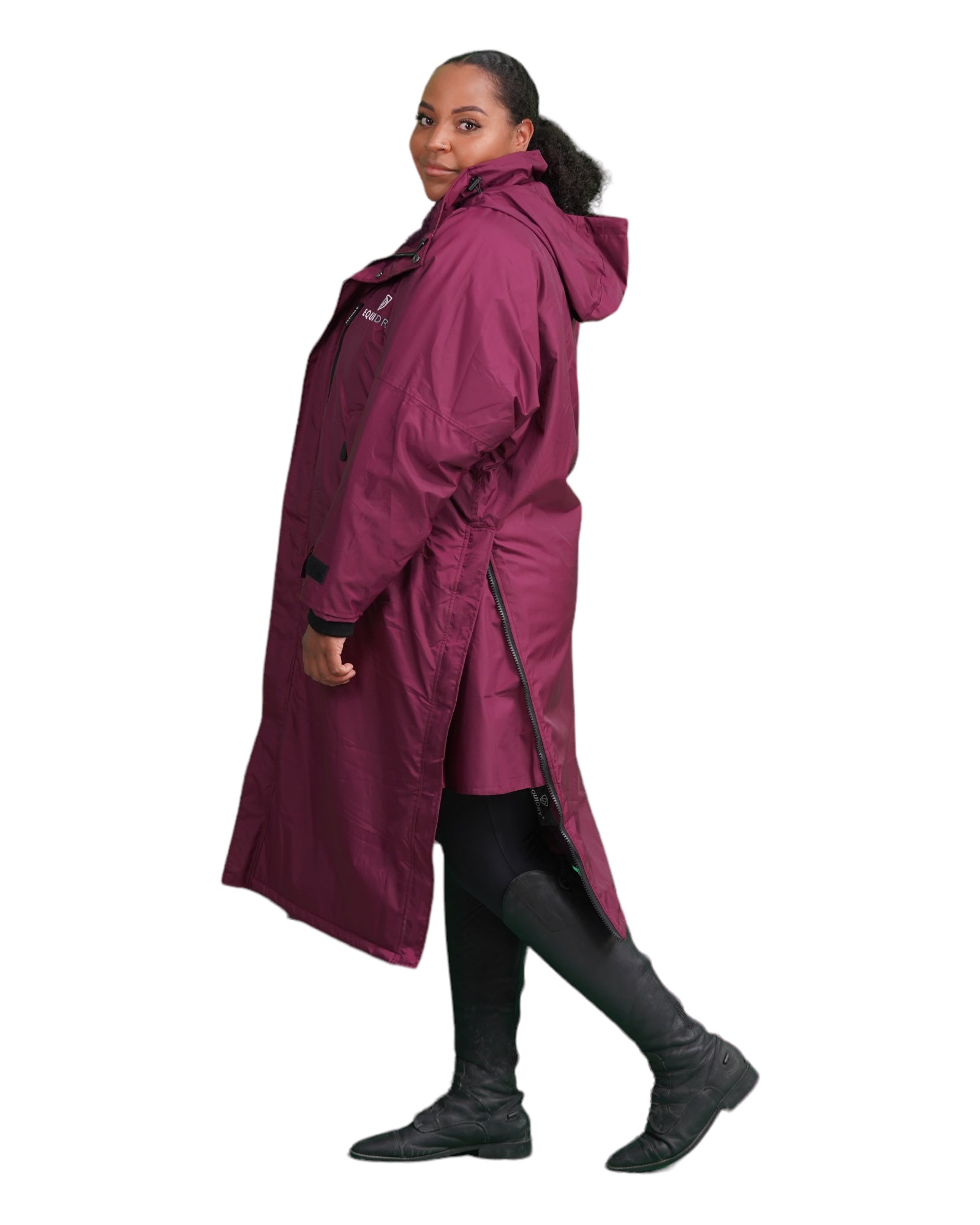 EQUIDRY | Ladies Winter Waterproof Horse Riding Coat | Burgundy