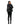 Shortie Child's Oversized Short Waterproof blouson style Riding Jacket Thin Fleece Lining Stowaway Hood in black studio back hood down