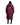 EQUIDRY Evolution Pro women's Warm Waterproof Horse Riding Coat Thick Fleece Lining Stowaway Hood in Plum back of coat hood down