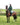 EQUIDRY waterproof horse riding raincoat thin fleece pro ride reflective black forest green rider on horse in field 