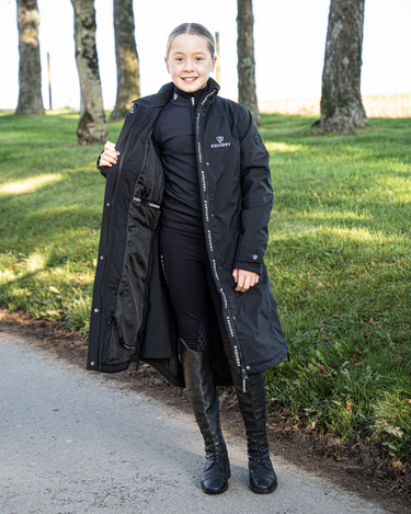Bronte Waterproof Riding Coat | Removable Hood | Girls | Black