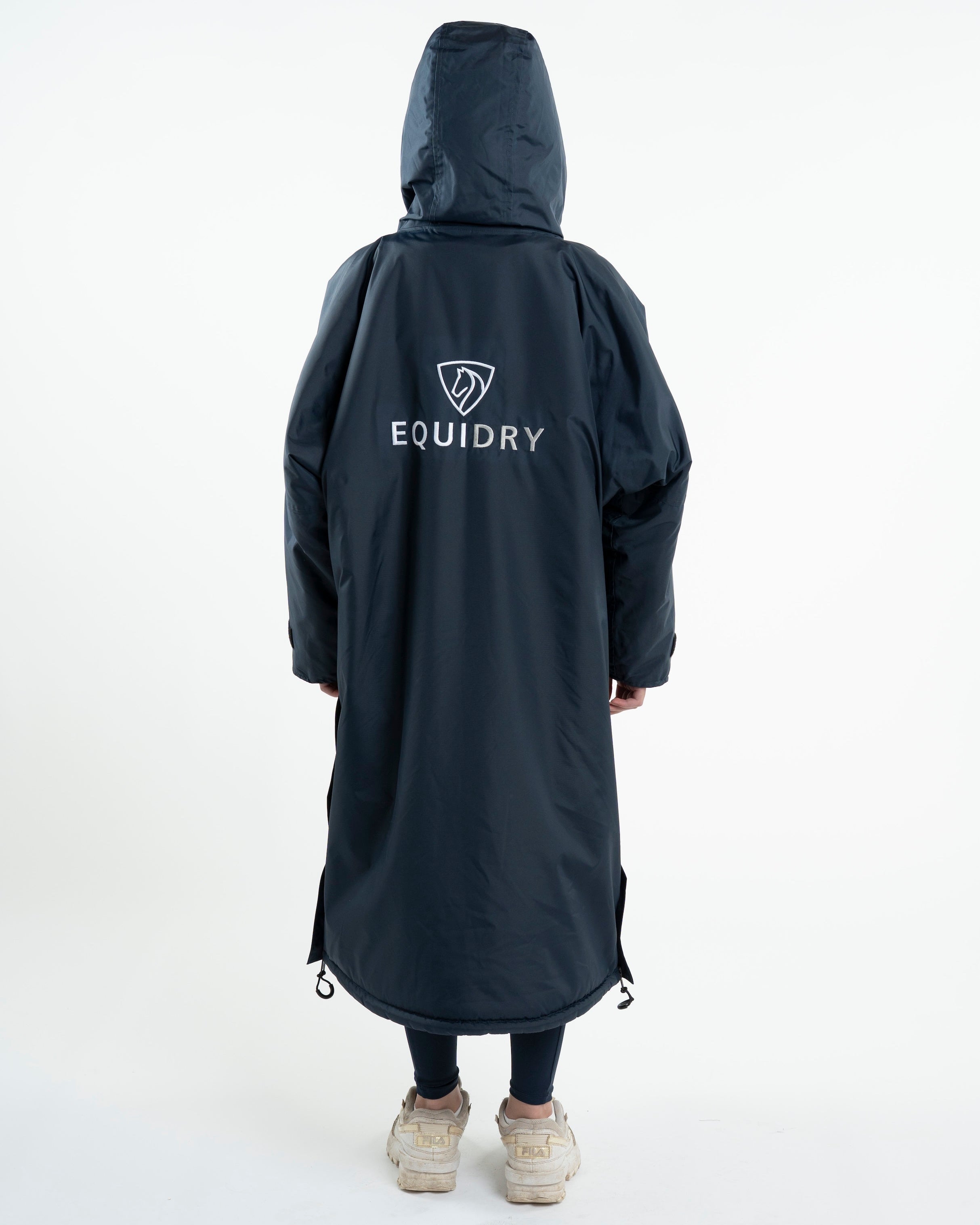 EQUIDRY | Child's Warm Long Waterproof Horse Riding Coat | Navy