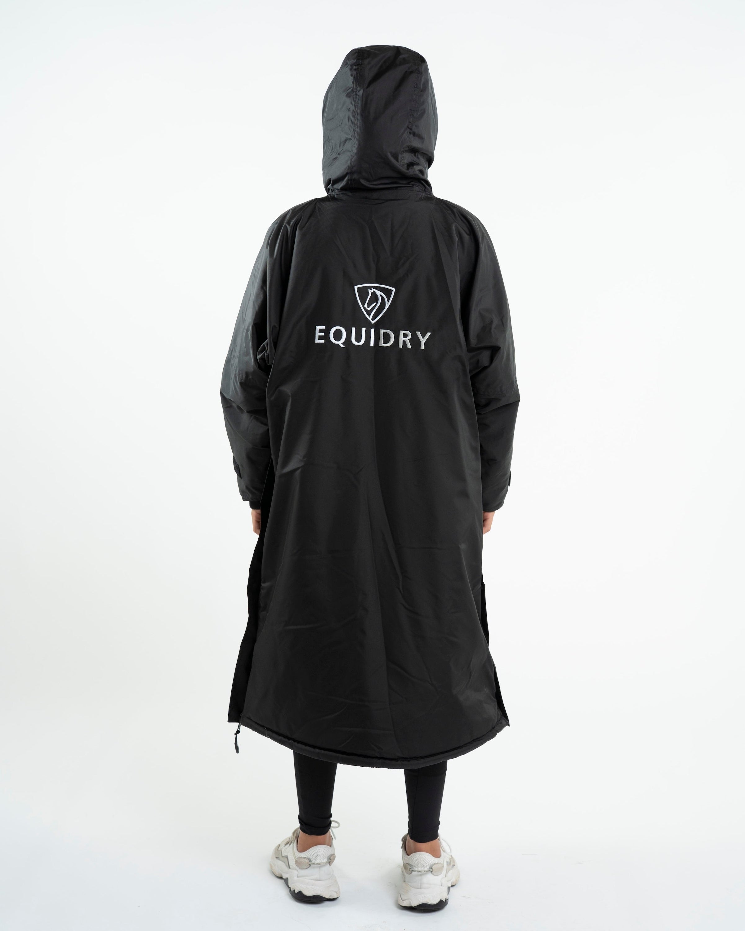 EQUIDRY Evolution | Child's Long Waterproof Horse Riding Coat | Black