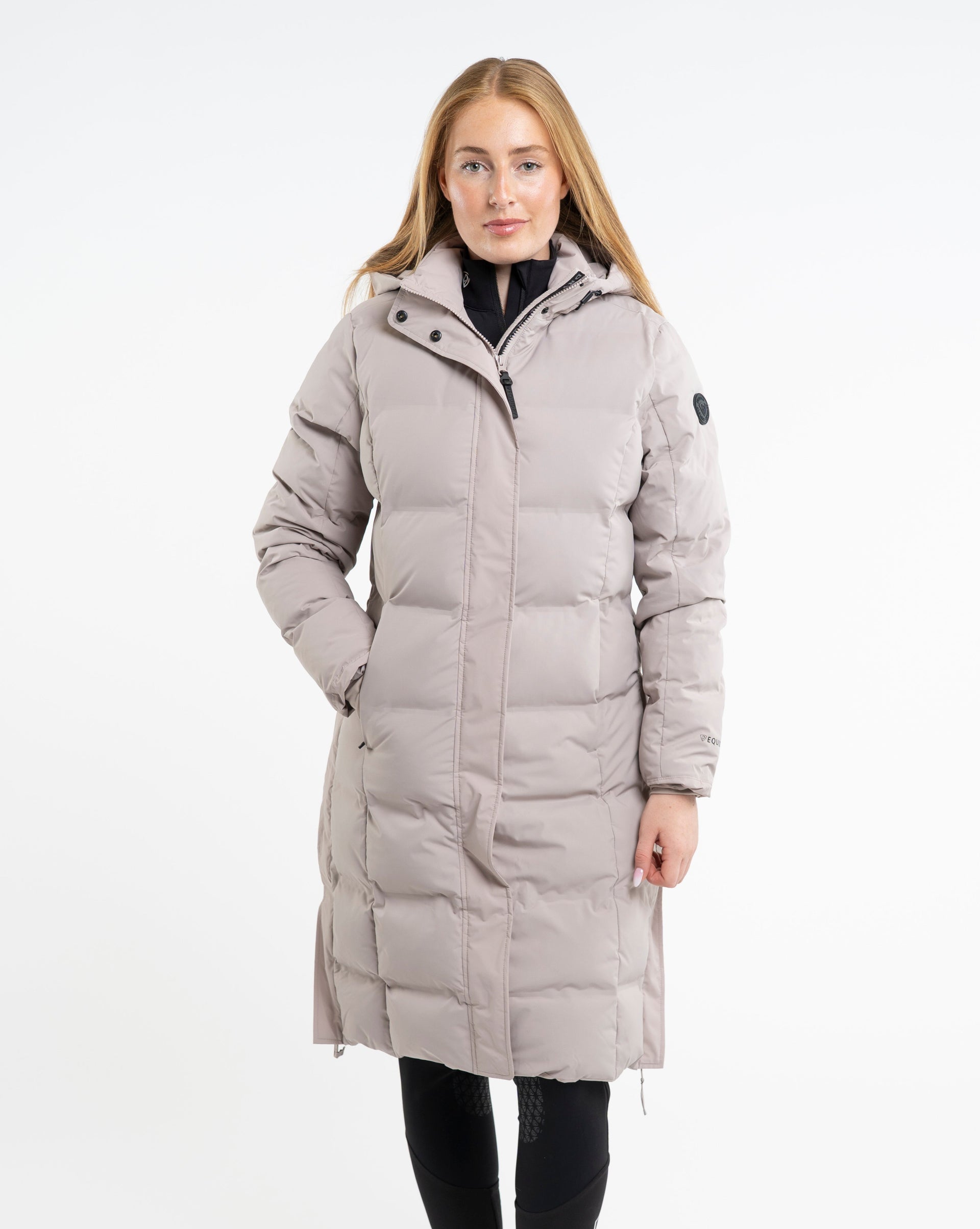 EQUIDRY Equestrian Coats Long Padded Waterproof Puffer Coat Beige