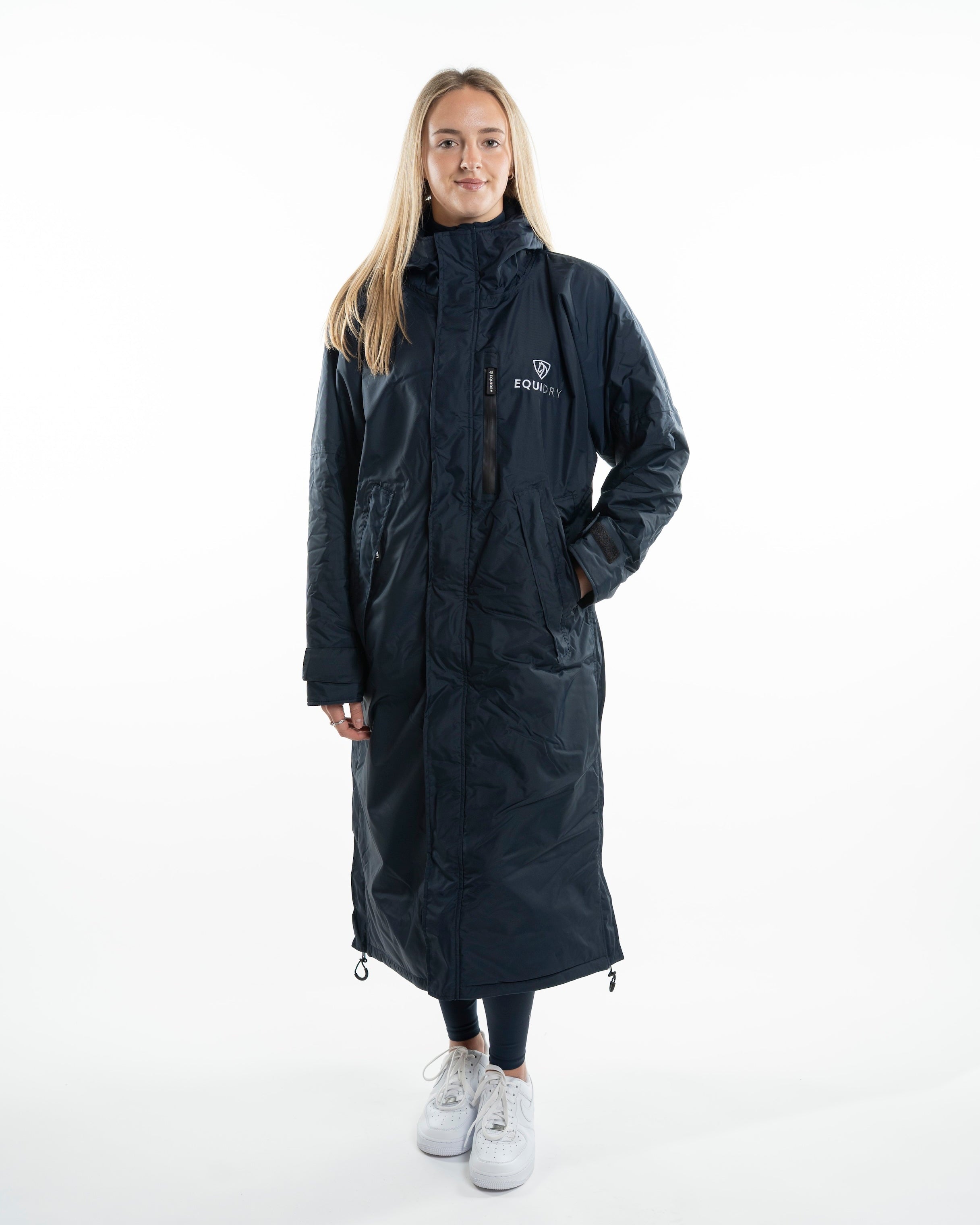 Equi Dry Robe EQUI DRY Lite | Women's Lightweight Horse Riding Rain Coat | Navy – EQUIDRY