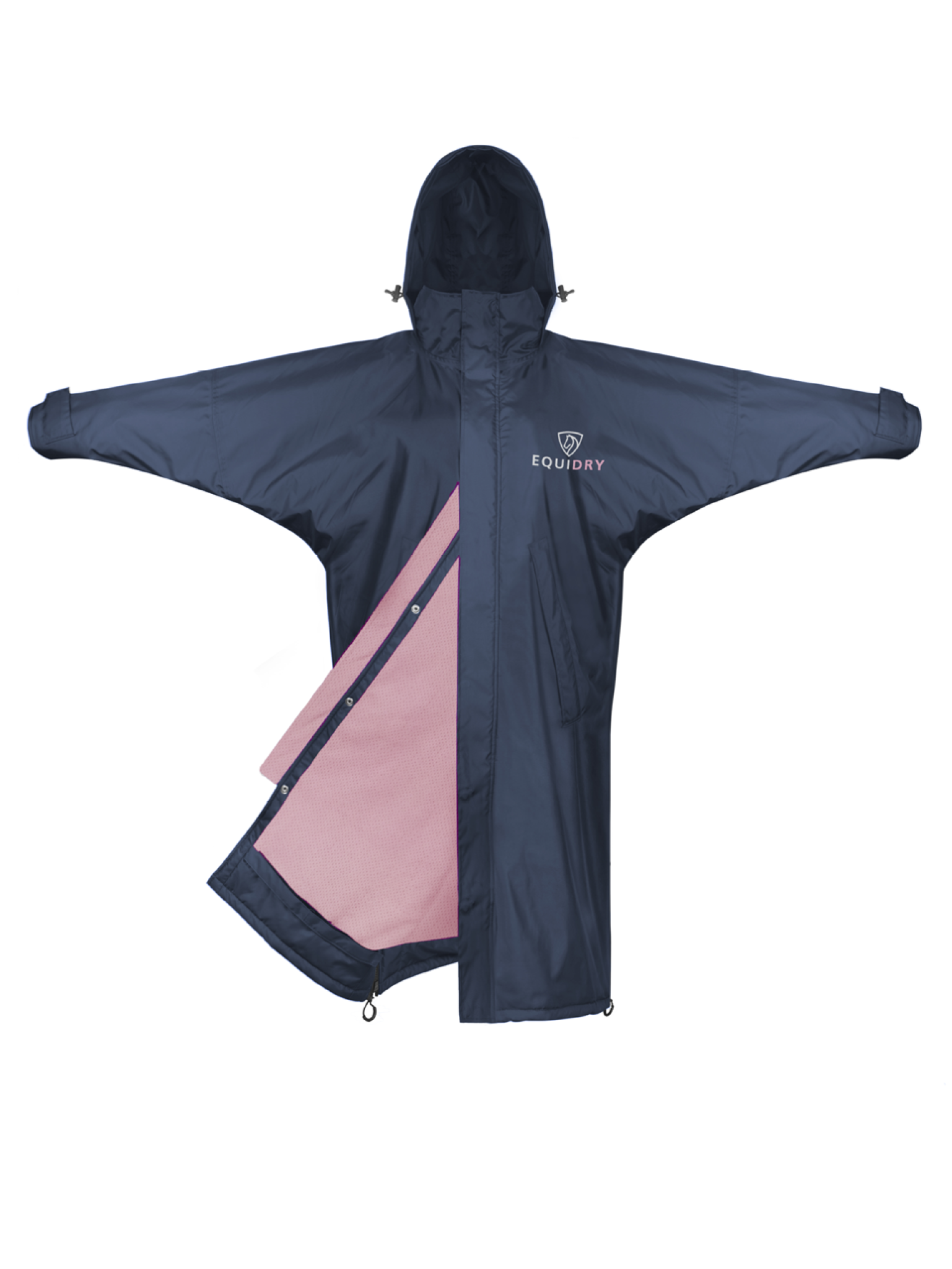 Evolution Women&#39;s | Mesh Lining | Stowaway Hood | Navy/Pale Pink