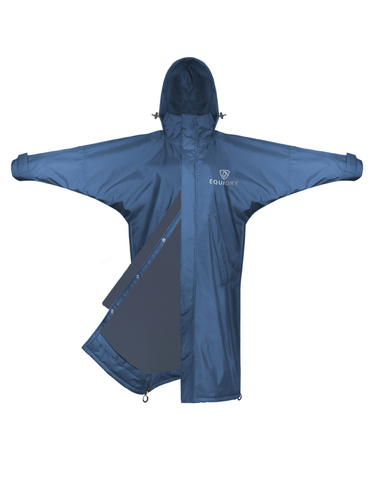 Evolution Children's | Mesh Lined | Stowaway Hood | Steel Blue/Steel Blue - EQUIDRY