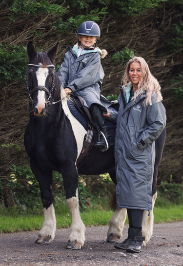 Evolution Children's | Thick Fleece | Fixed Hood | Charcoal/Jade - EQUIDRY