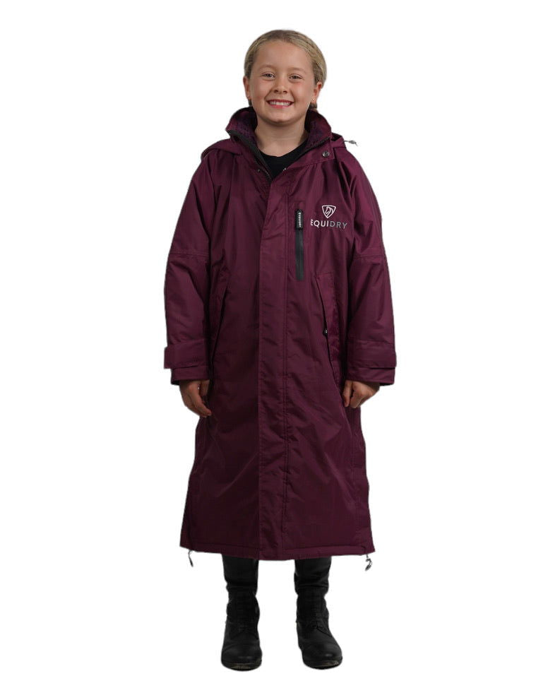 EQUIDRY | Children's Winter Waterproof Horse Riding Coat | Foldaway Hood