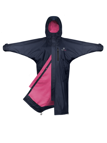 Evolution Children's | Thin Fleece | Fixed Hood | Navy/Raspberry - EQUIDRY