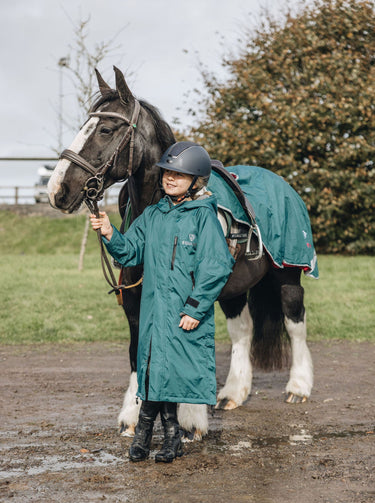 Evolution Children's | Thin Fleece | Fixed Hood | Teal/Grey - EQUIDRY