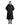EQUIDRY women's long waterproof horse riding coat in Black/Lilac front full view studio