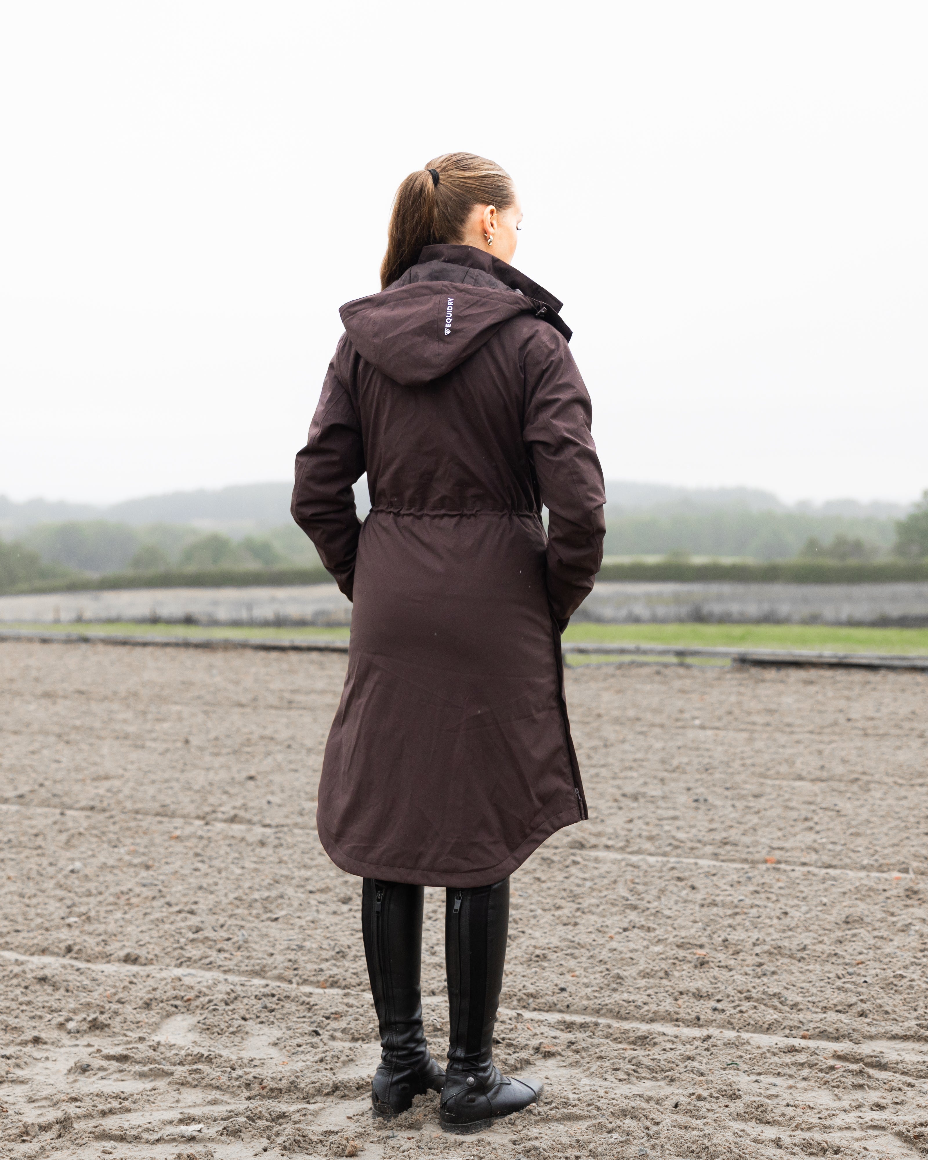 EQUIDRY Bronte | Women's Brown Tailored Waterproof Horse Riding Coat