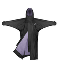 EQUIDRY women's long waterproof horse riding coat in Black/Lilac