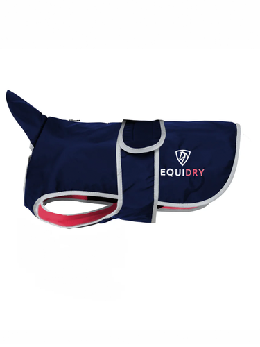 Waterproof Dog Coat | Navy/Raspberry