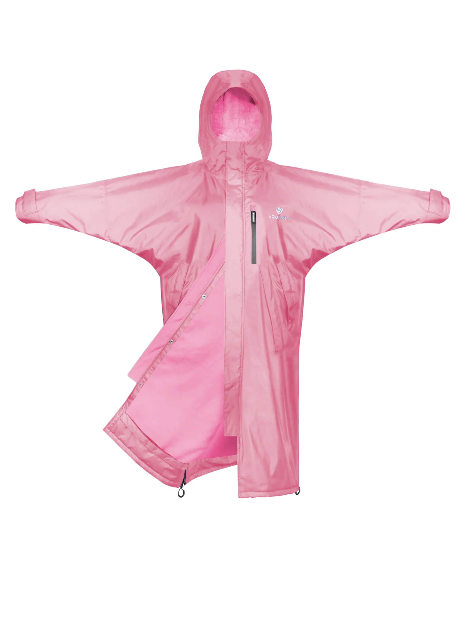  pink, EQUIDRY Equestrian oversized waterproof Horse Riding Coat  with side zips 