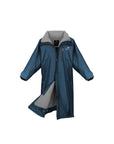 Evolution Pro Men's Warm Waterproof Horse Riding Coat Thick Fleece Lining Stowaway Hood in steel blue 