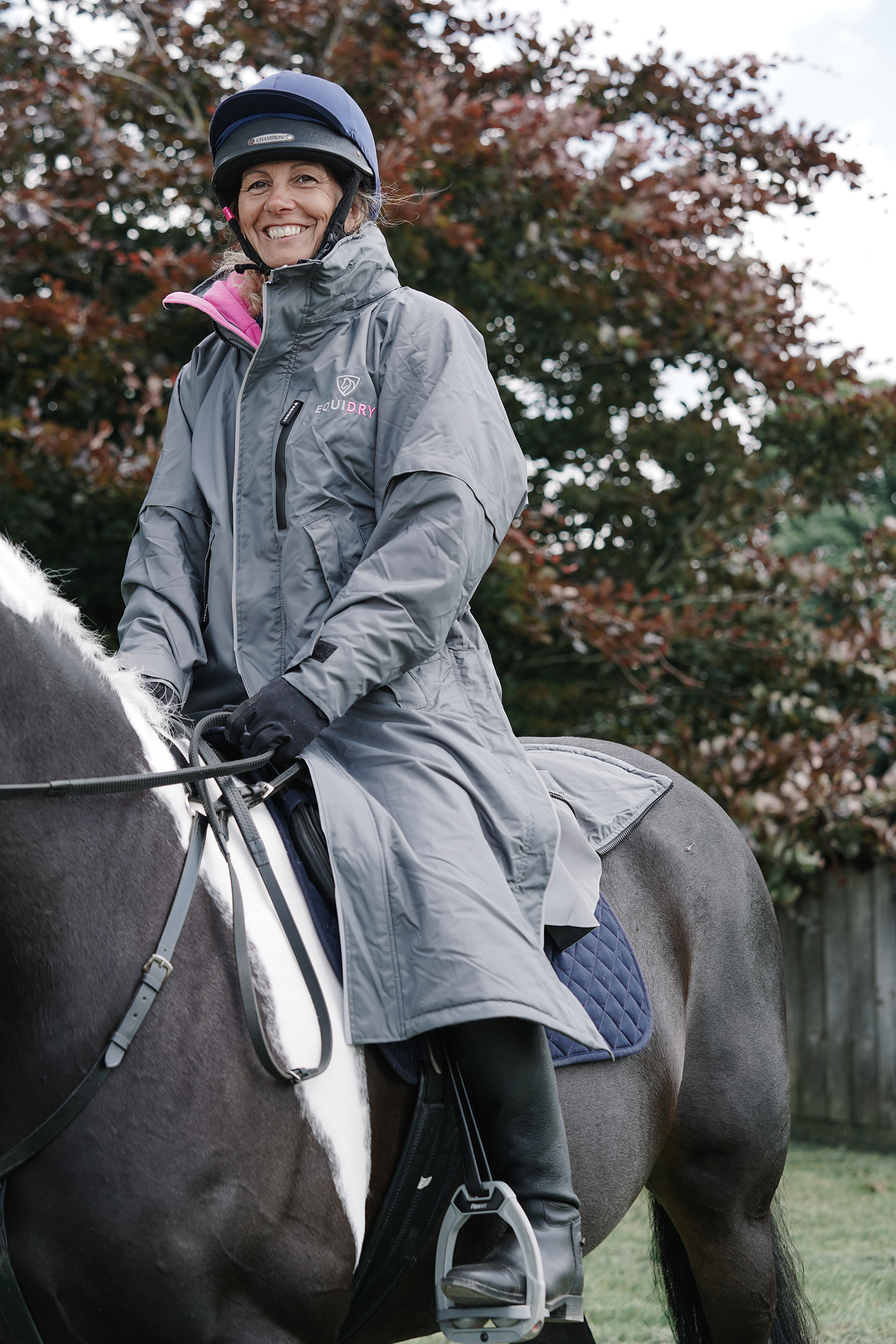 EQUIDRY | Ladies | Waterproof Lightweight Hi Vis Horse Riding Coat