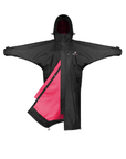 Evolution Women's | Thin Fleece | Stowaway Hood | Black/Peacock Pink