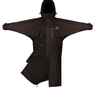 EQUIDRY women's thin fleece stowaway hood long waterproof horse riding coat in rich brown