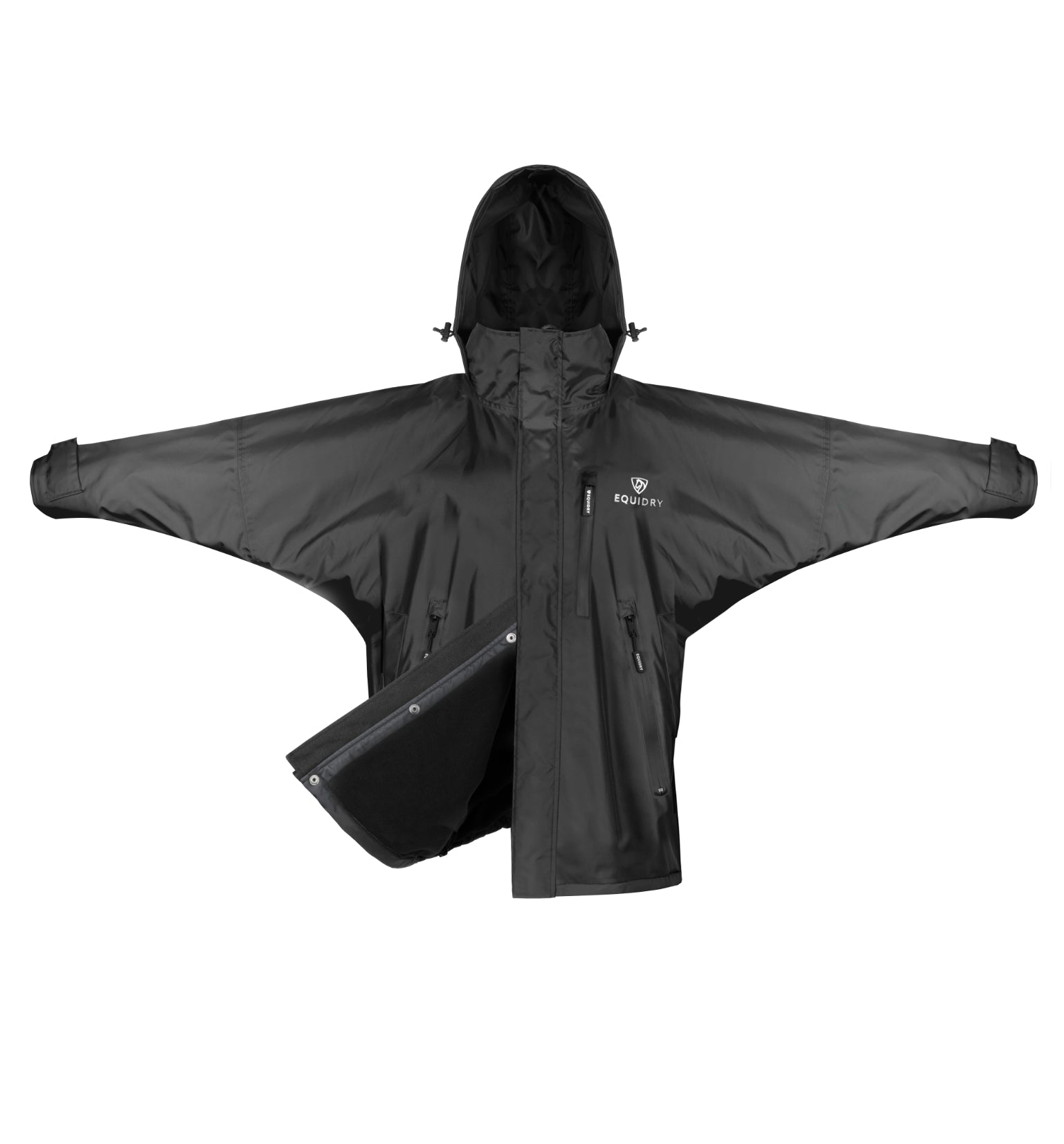 EQUIDRY | Men's Short Waterproof Horse Riding Jacket | Black